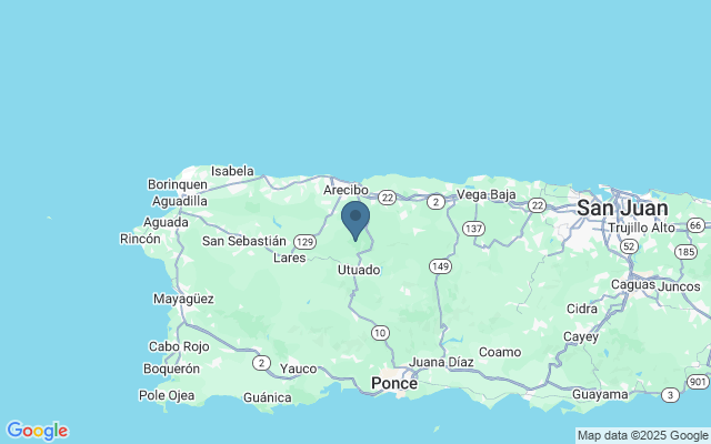 Kaart met locatie Bosque Estatal Rio Abajo